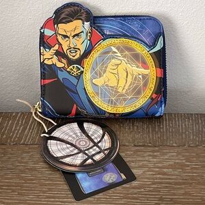 Loungefly Marvel Dr. Strange Glow in the Dark Zip-Around Wallet.